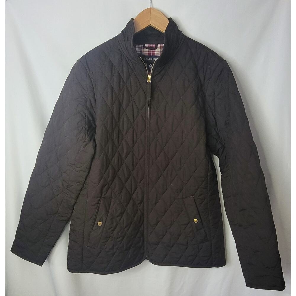 Lands' End Quilted Jacket in Dark Brown